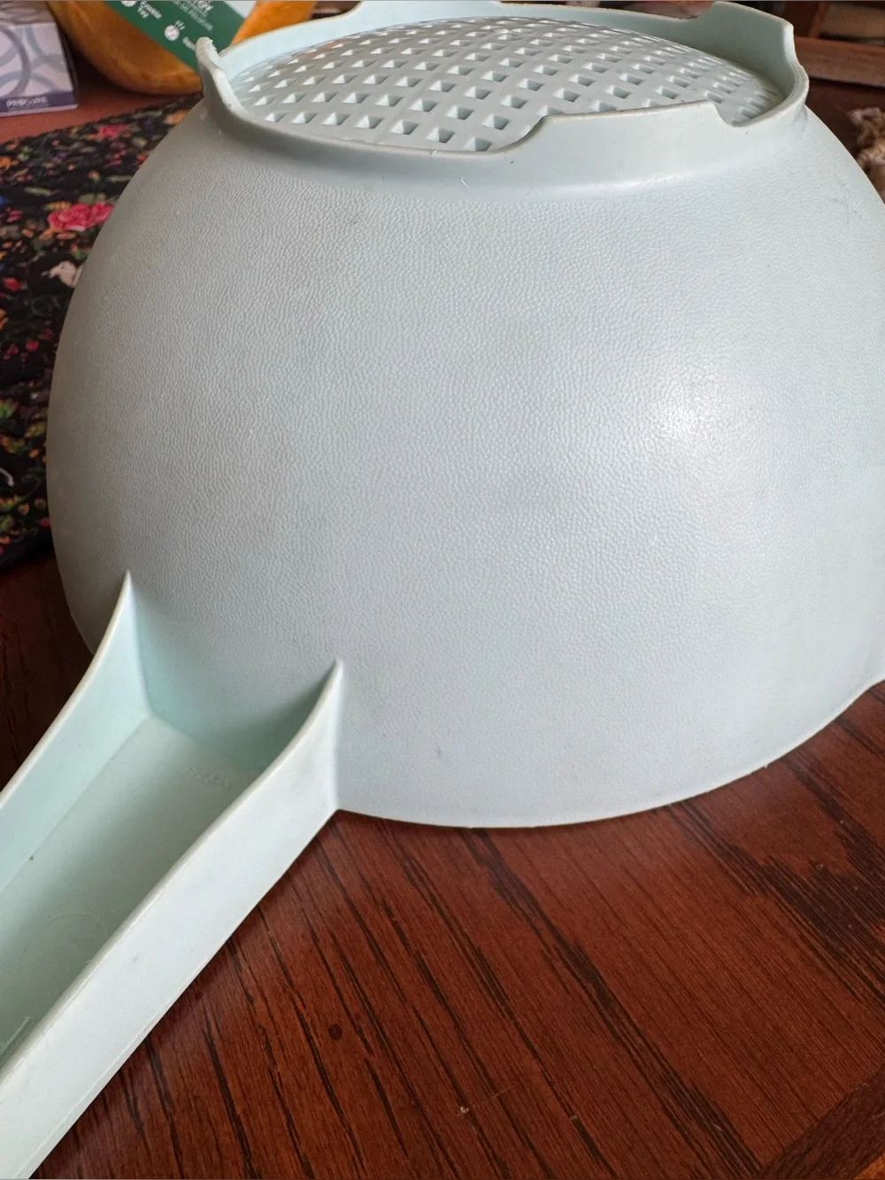 Vintage Tupperware 1523-3 Aqua Blue Green Strainer/Colander Kitchen Turquoise